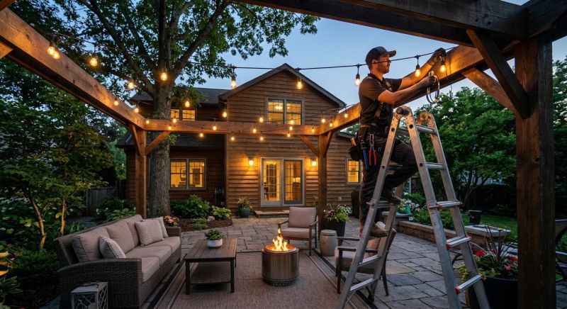 Terrace Lighting Installation in Honolulu, HI